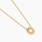 Collier Maurie Argent Dor&eacute; A L'Or 750/1000 Oxyde De Zirconium - Colliers Femme | Histoire d&rsquo;Or