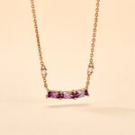 Collier Purple Mood Argent Rose Oxyde De Zirconium - Colliers fantaisie Femme | Histoire d&rsquo;Or