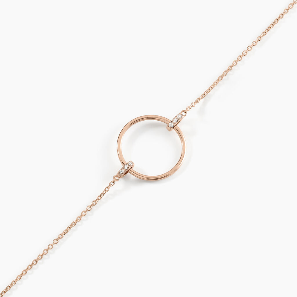 Bracelet Andrina Or Rose Diamant - Bracelets Femme | Histoire d’Or