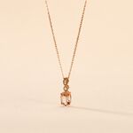 Collier Antonia Or Rose Morganite Et Oxyde De Zirconium - Colliers Femme | Histoire d&rsquo;Or