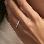 Demi Alliance Heket Argent Blanc Oxyde De Zirconium - Alliances Femme | Histoire d&rsquo;Or