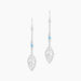 Boucles D'oreilles Pendantes Grethel Argent Blanc Turquoise - Boucles d'oreilles fantaisie Femme | Histoire d’Or