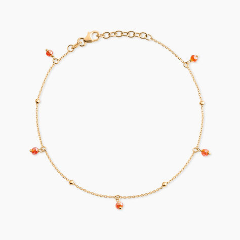 Cha&icirc;ne De Cheville Emiline Plaqu&eacute; Or Jaune Verre - Cha&icirc;nes de cheville Femme | Histoire d&rsquo;Or