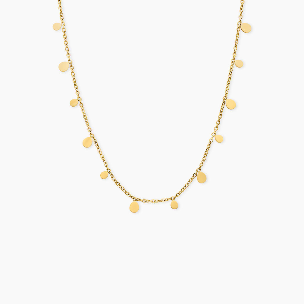 Collier Florencia Acier Dor&eacute; - Bijoux sans pierre Femme | Histoire d&rsquo;Or