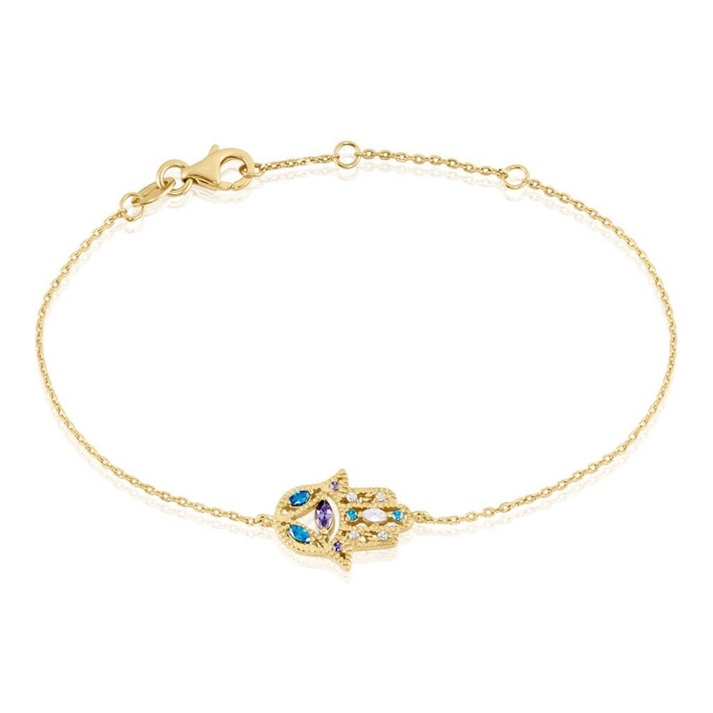 Bracelet Plaqué Or Jaune Eumelia Oxydes De Zirconium - Bracelets Femme | Histoire d’Or