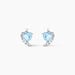 Boucles D'oreilles Puces Coeur In Love Or Blanc Topaze Et Oxyde - Clous d'oreilles Femme | Histoire d’Or