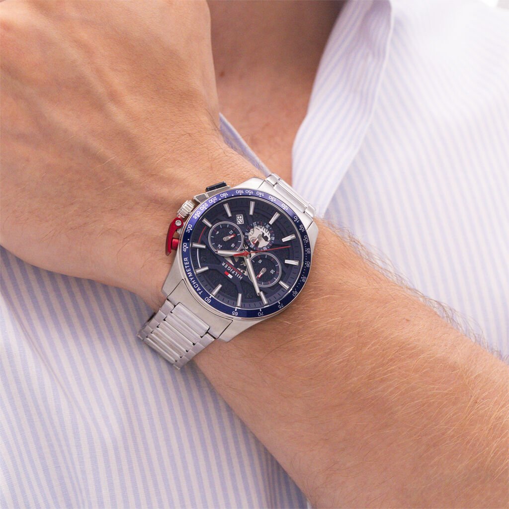 Montre Tommy Hilfiger Bank Bleu - Montres Homme | Histoire d&rsquo;Or