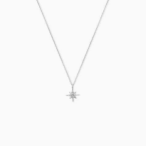 Collier Lysianne Argent Blanc Oxyde De Zirconium - Colliers fantaisie Femme | Histoire d&rsquo;Or