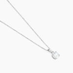 Collier Lynna Argent Blanc Oxyde De Zirconium - Colliers fantaisie Femme | Histoire d&rsquo;Or