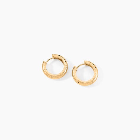 Créoles Ariane Plaqué Or Jaune - Boucles d'oreilles créoles Femme | Histoire d’Or