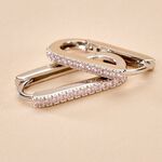 Cr&eacute;oles Lutetia Argent Blanc Oxyde De Zirconium - Boucles d'oreilles cr&eacute;oles Femme | Histoire d&rsquo;Or