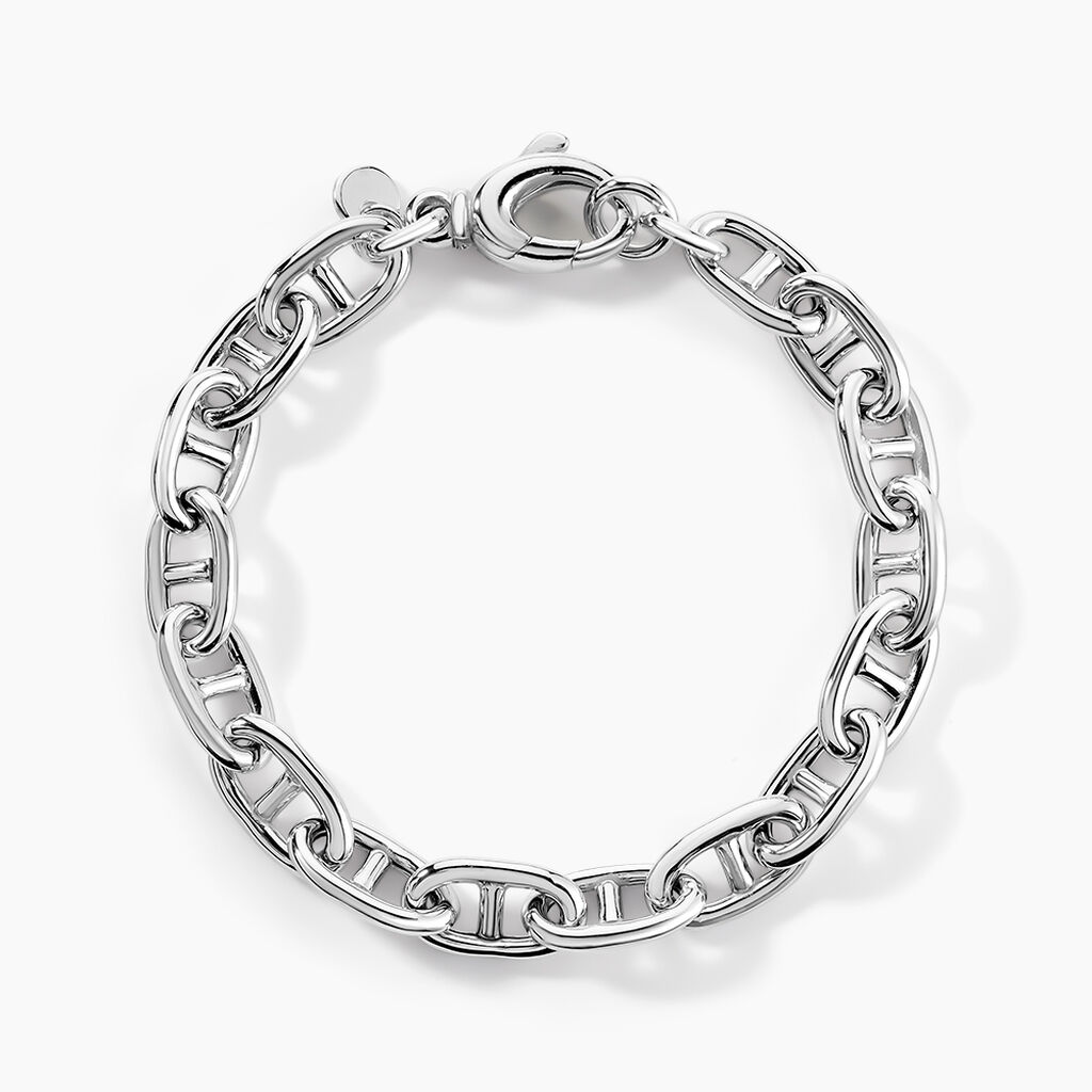 Bracelet Nazima Maille Marine Argent Blanc - Bijoux sans pierre Femme | Histoire d&rsquo;Or