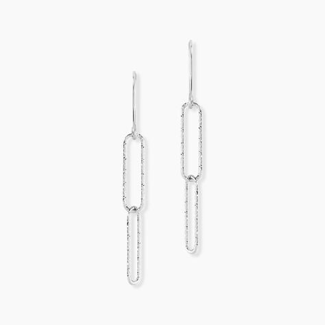 Boucles D'oreilles Pendantes Chiarina Argent Blanc - Boucles d'oreilles fantaisie Femme | Histoire d’Or