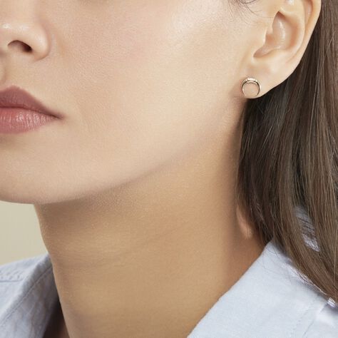Boucles D'oreilles Puces Ginia Plaqué Or Jaune - Boucles d'oreilles fantaisie Femme | Histoire d’Or