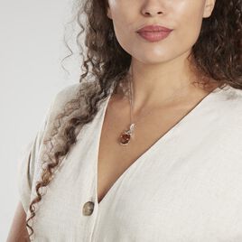 Pendentif Argent Blanc Benoite Ambre - Pendentifs Femme | Histoire d’Or
