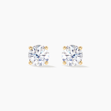Boucles D'oreilles Puces Nilay Plaqué Or Jaune Oxyde De Zirconium - Boucles d'oreilles fantaisie Femme | Histoire d’Or