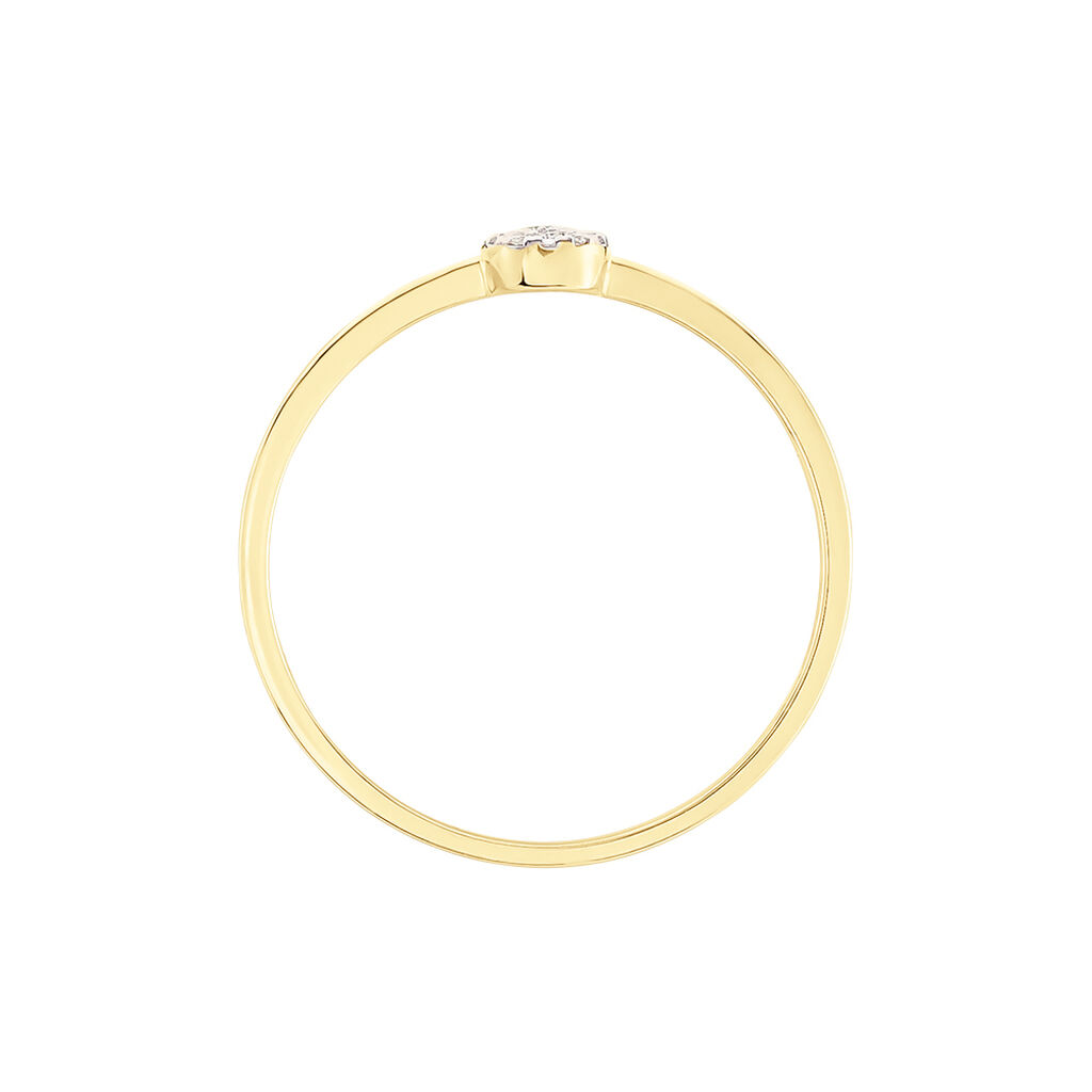 Bague Pear C Or Jaune Diamant - Bagues avec pierre Femme | Histoire d’Or