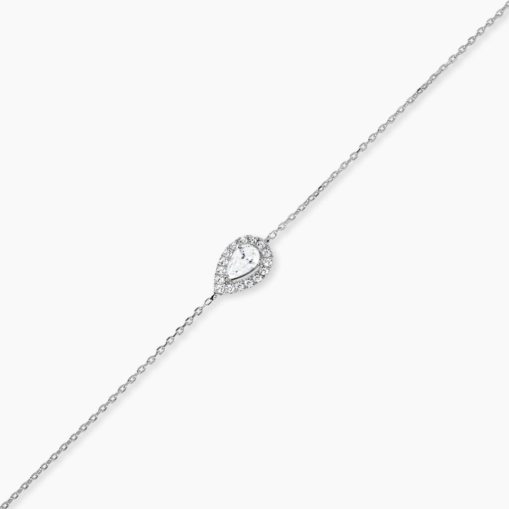 Bracelet Hildana Or Blanc Oxyde De Zirconium - Bracelets Femme | Histoire d&rsquo;Or