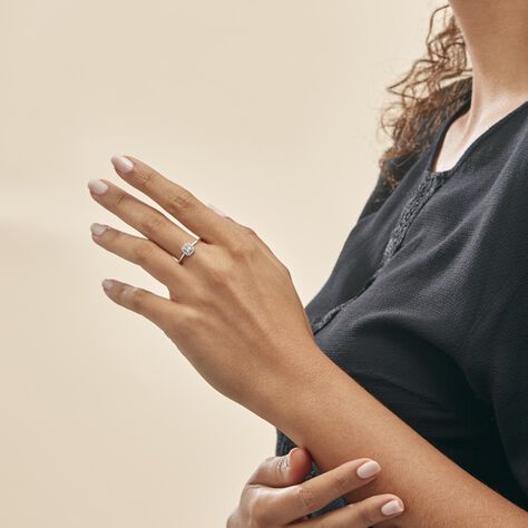 Bague Collection 1986 Or Blanc Diamant - Bagues avec pierre Femme | Histoire d’Or