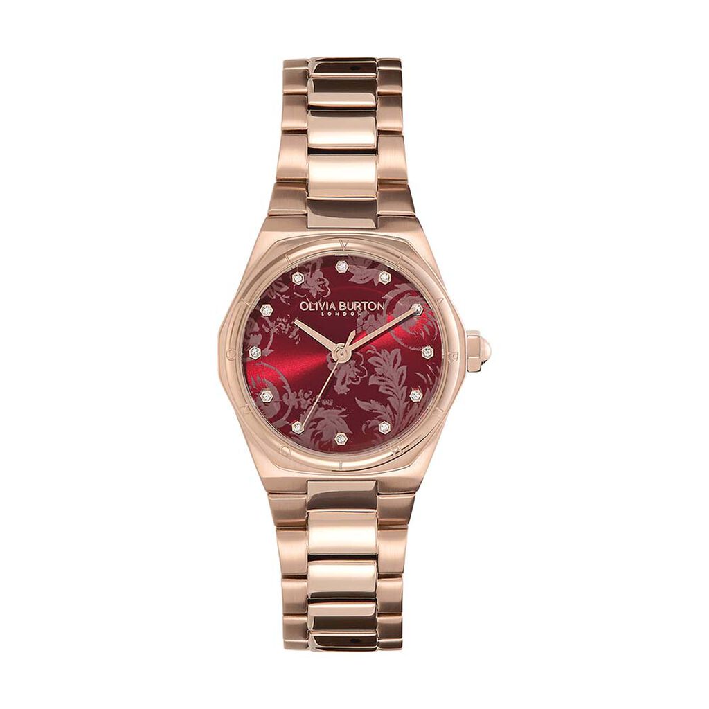 Montre Olivia Burton Mini Hexa Bordeaux - Montres Femme | Histoire d&rsquo;Or