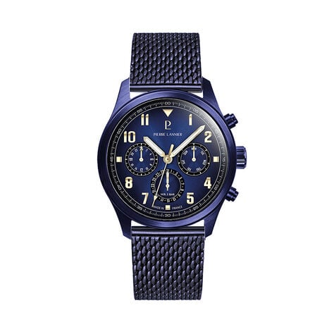 Montre Pierre Lannier Lannier Aviateur Bleu - Montres Homme | Histoire d&rsquo;Or