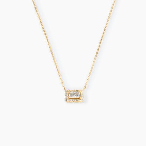Collier Laurine Argent Jaune Oxyde De Zirconium - Colliers fantaisie Femme | Histoire d&rsquo;Or