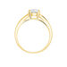 Bague Solitaire Or Jaune Oxyde De Zirconium