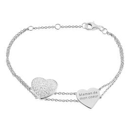 Bracelet Amarita Argent Blanc Oxyde De Zirconium - Bracelets Coeur Femme | Histoire d’Or