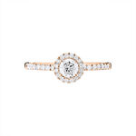 Bague Solitaire Lena Or Rose Diamant - Bagues solitaires Femme | Histoire d&rsquo;Or