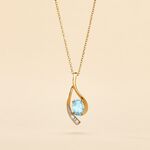 Collier Or Jaune Sagesse Topaze Oxydes De Zirconium - Colliers Femme | Histoire d&rsquo;Or
