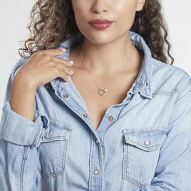 Collier Elanda Argent Rose Oxyde De Zirconium - Colliers Coeur Femme | Histoire d’Or