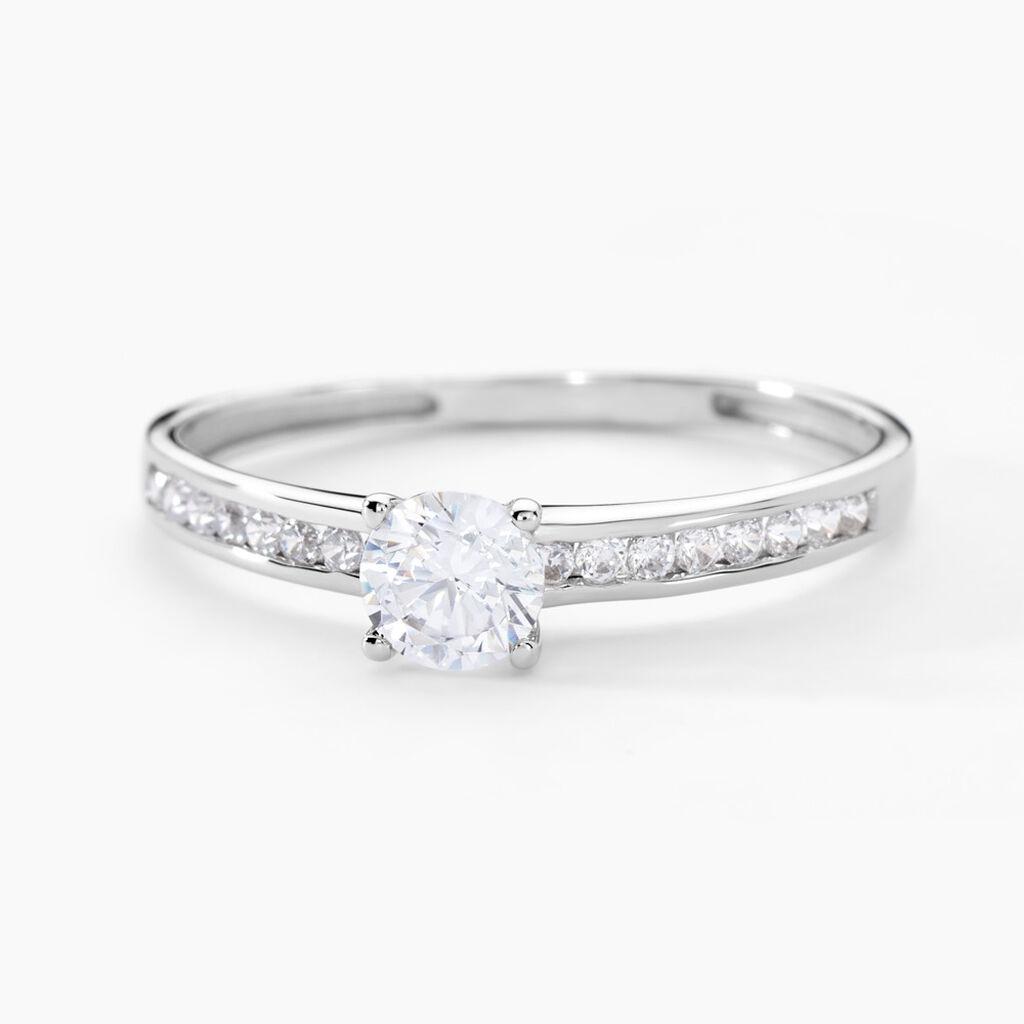 Bague Harem Or Blanc Oxyde - Bagues avec pierre Femme | Histoire d’Or