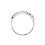 Demi Alliance Hera Platine Blanc Diamant - Alliances Femme | Histoire d&rsquo;Or