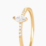 Bague Thelonius Or Jaune Diamant Synth&eacute;tique - Bagues solitaires Femme | Histoire d&rsquo;Or