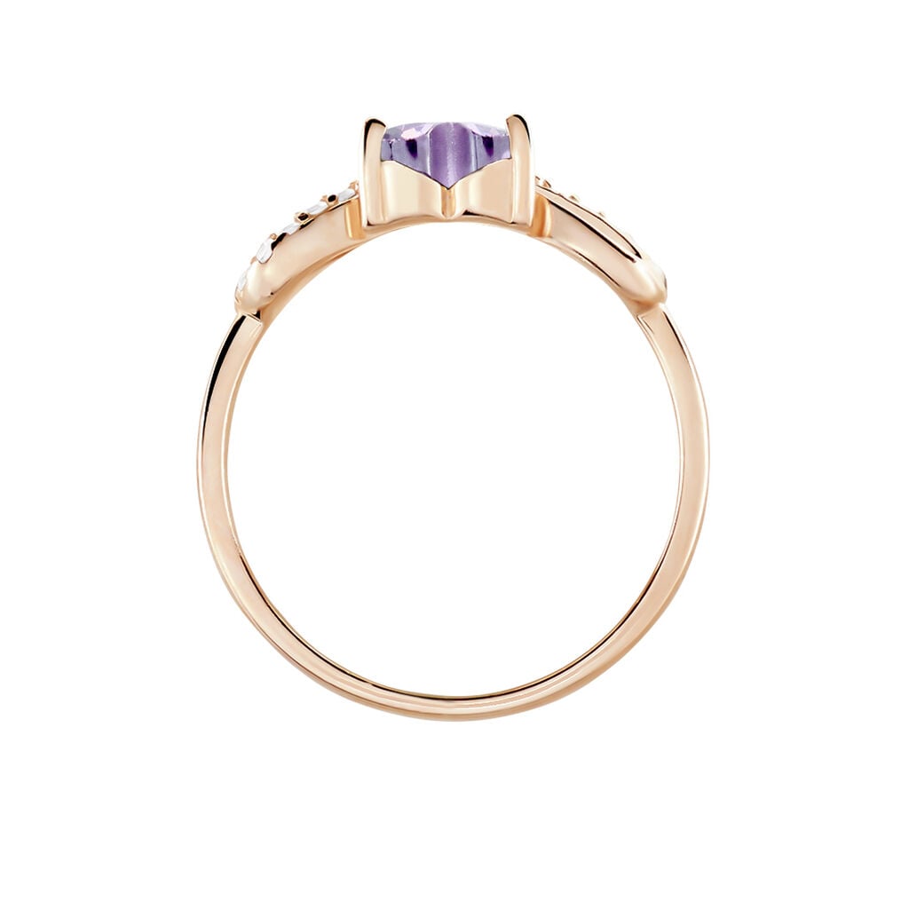 Bague Argent Rose Atieno Oxyde De Zirconium - Bagues solitaires Femme | Histoire d&rsquo;Or