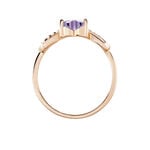 Bague Argent Rose Atieno Oxyde De Zirconium - Bagues solitaires Femme | Histoire d&rsquo;Or