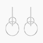 Boucles D'oreilles Pendantes Enissa Argent Blanc - Boucles d'oreilles fantaisie Femme | Histoire d&rsquo;Or