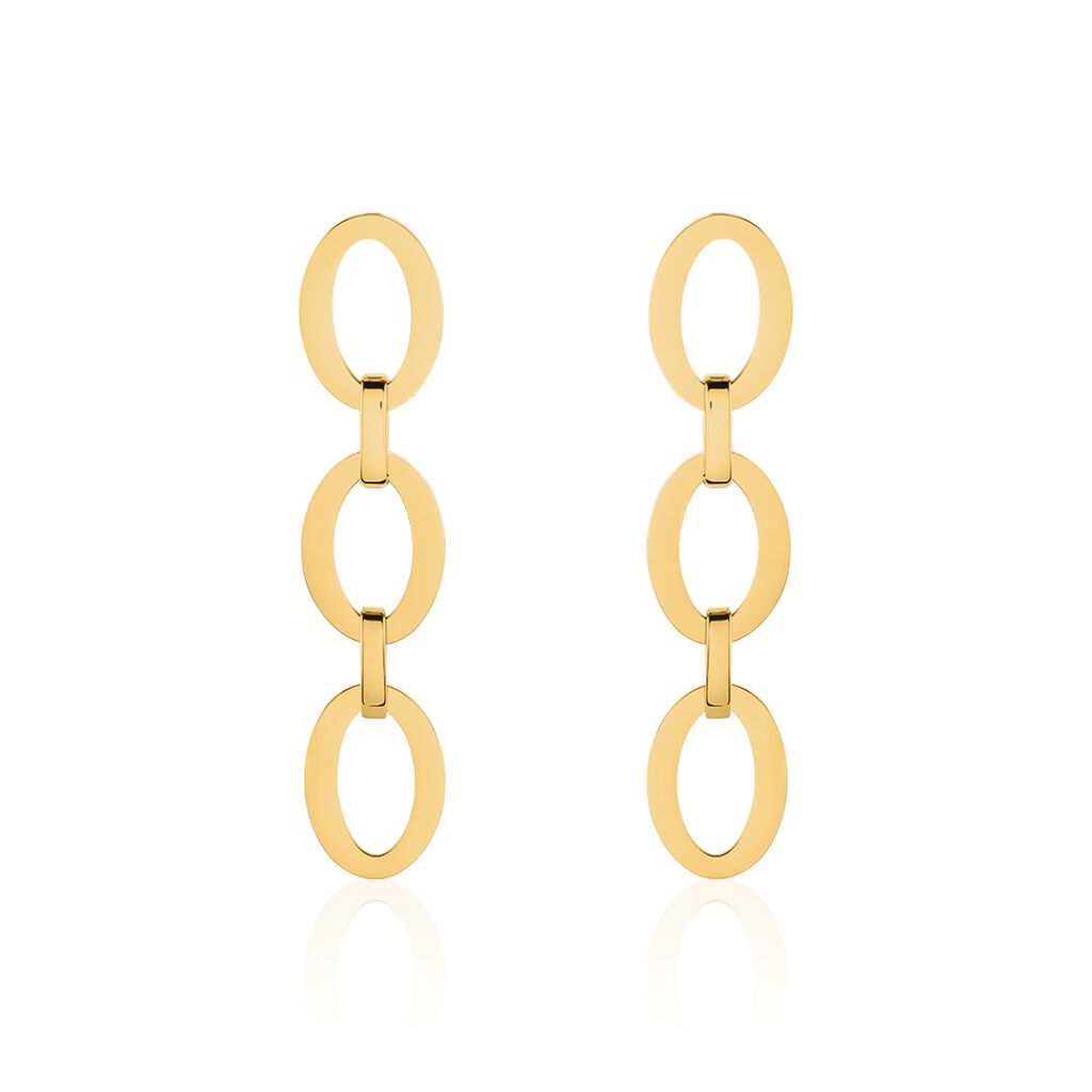 Boucles D'oreilles Pendantes Sprita Acier Doré - Boucles d'oreilles fantaisie Femme | Histoire d’Or