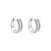 Créoles Or Blanc Ailin Diamants - Boucles d'oreilles créoles Femme | Histoire d’Or
