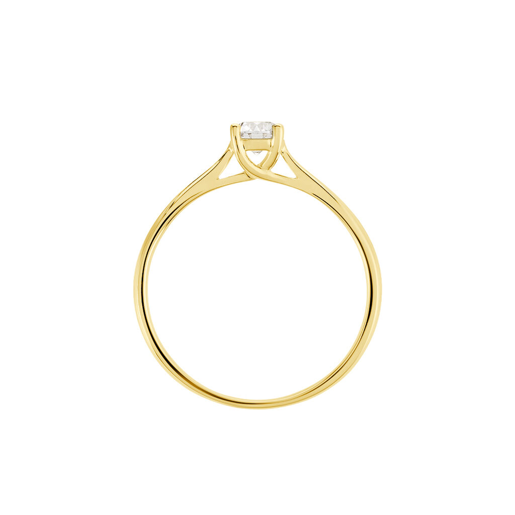 Bague Solitaire Victoria Or Jaune Diamant - Bagues solitaires Femme | Histoire d&rsquo;Or