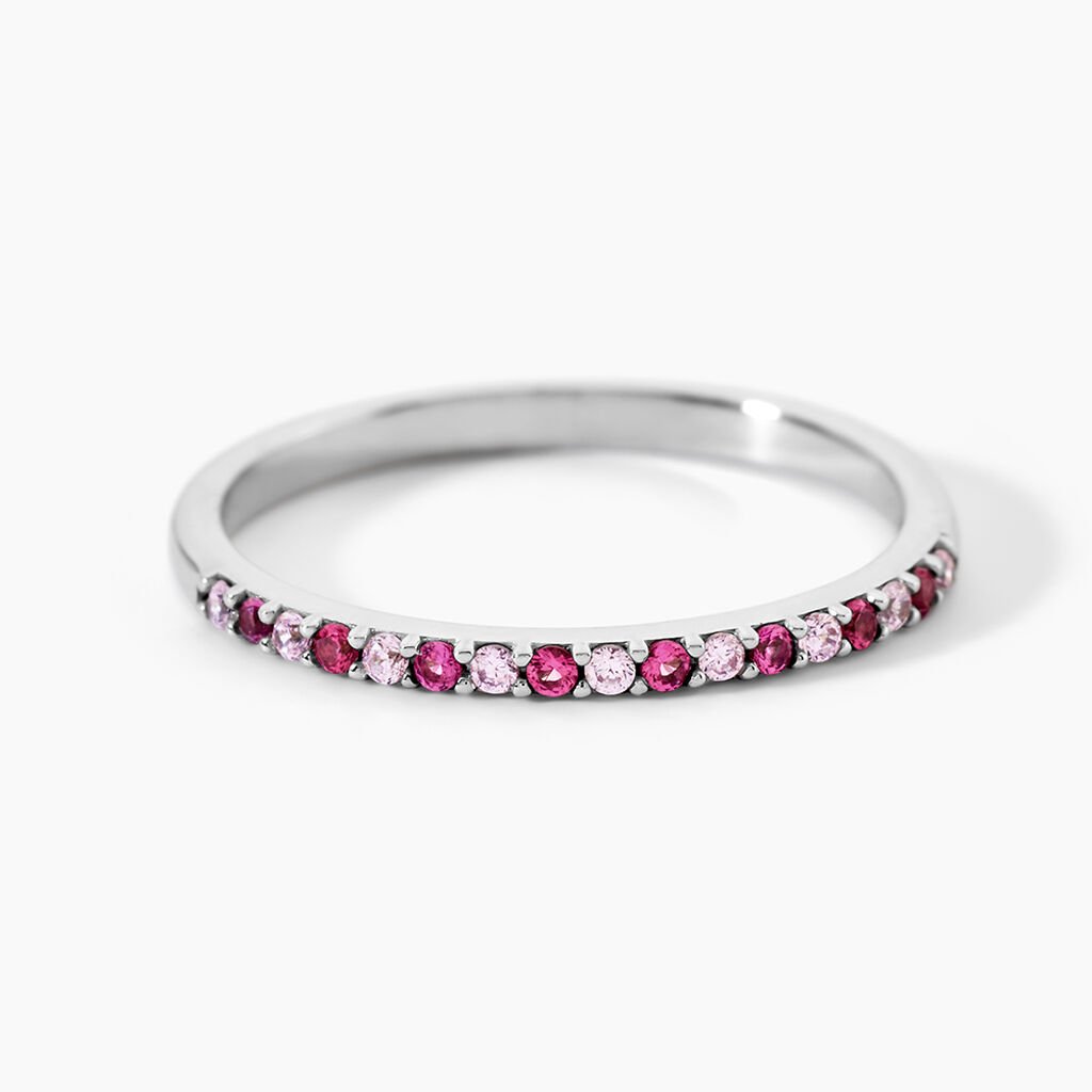 Bague Summer Burgundy Argent Blanc Oxyde De Zirconium - Bagues avec pierre Femme | Histoire d&rsquo;Or