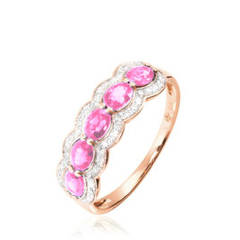 Bague Margaux Or Rose Tourmaline Et Diamant - Bagues avec pierre Femme | Histoire d’Or