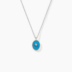 Collier Goddess Argent Blanc Turquoise - Colliers fantaisie Femme | Histoire d&rsquo;Or