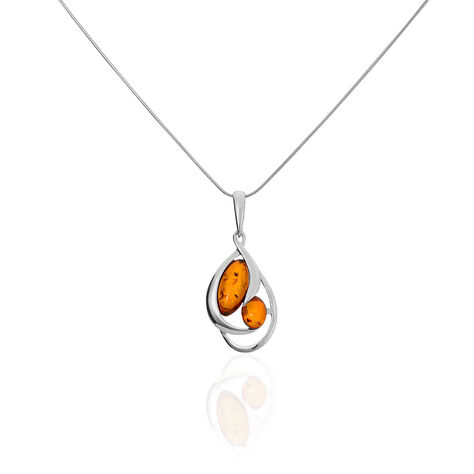 Collier Argent Blanc Hailey Ambre - Colliers fantaisie Femme | Histoire d’Or