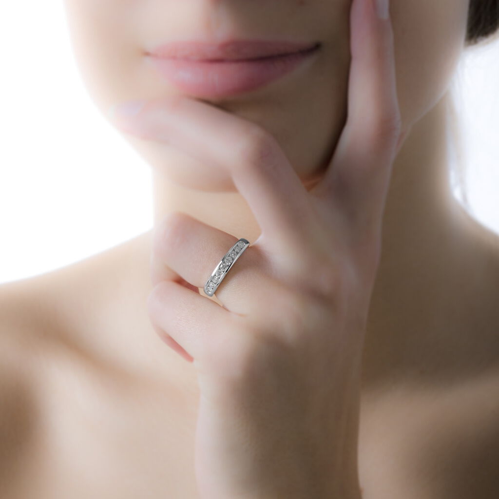 Alliance Giulia Or Blanc Diamant - Alliances Femme | Histoire d’Or