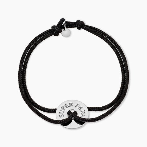 Bracelet Raphael Argent Blanc - Bracelets cordon Homme | Histoire d&rsquo;Or