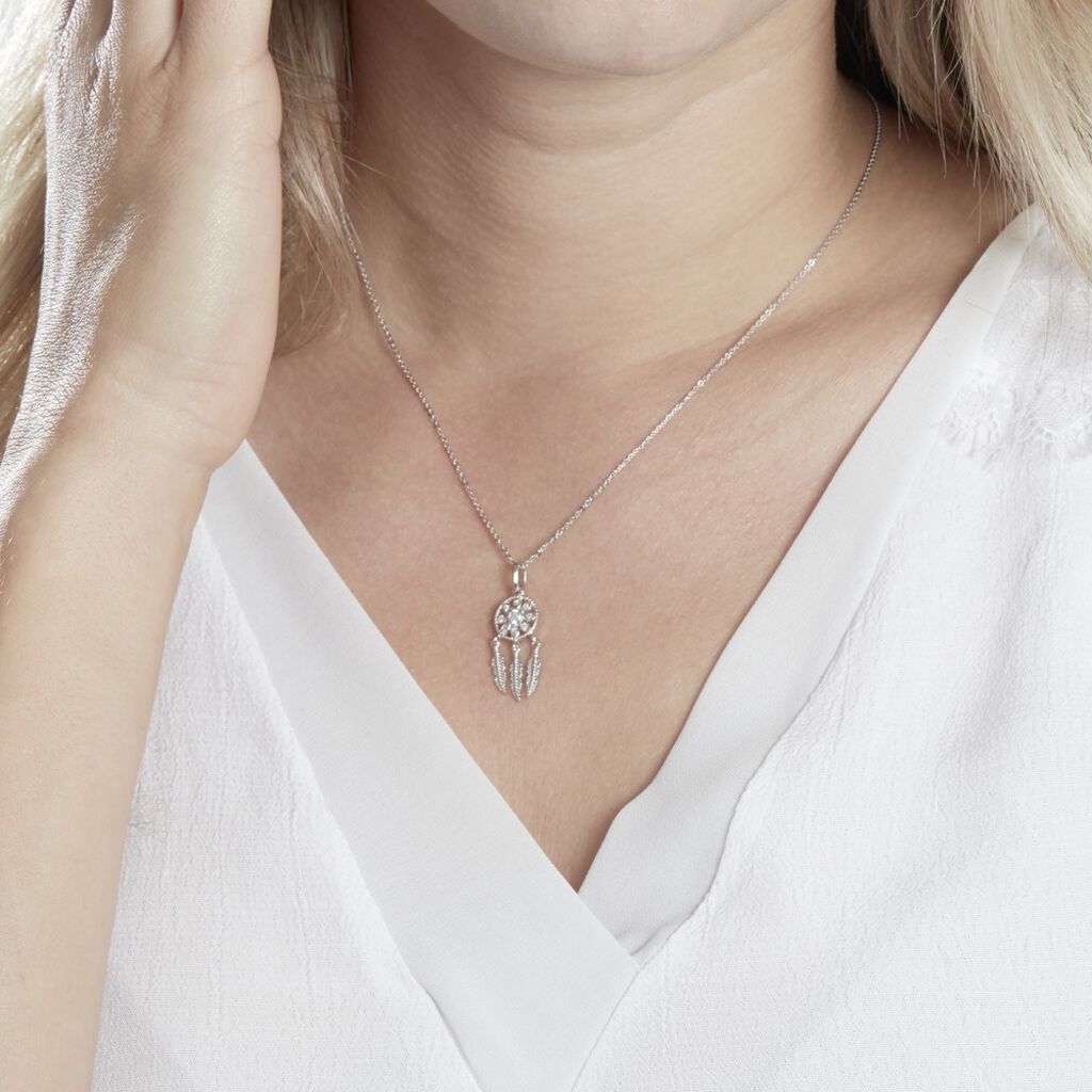 Collier Ioannina Argent Blanc Oxyde De Zirconium - Colliers fantaisie Femme | Histoire d&rsquo;Or