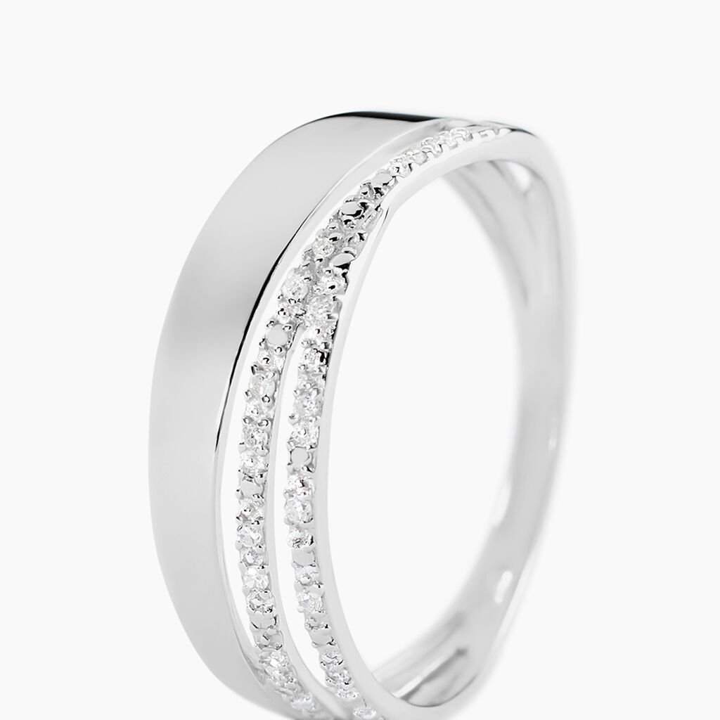 Bague Angele Or Blanc Diamant - Bagues avec pierre Femme | Histoire d&rsquo;Or