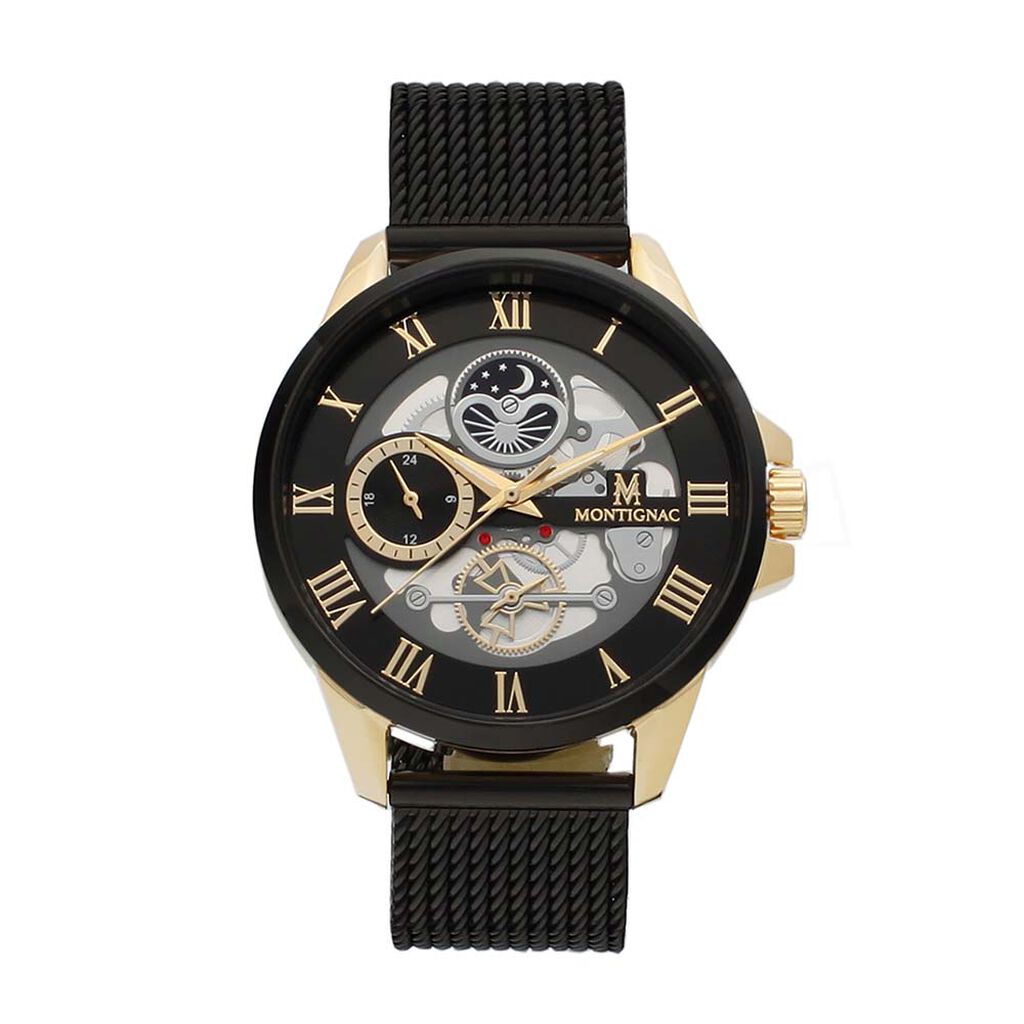 Montre Montignac Round Noir - Montres Homme | Histoire d’Or