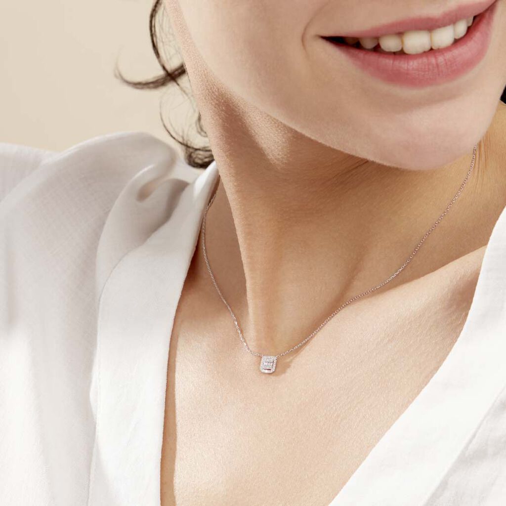 Collier Collection 1986 Or Blanc Diamant - Colliers Femme | Histoire d’Or